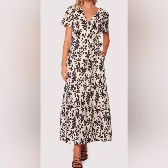 Lost + Wander Long Maxi Wrap Tie Dress S - Picture 1 of 11